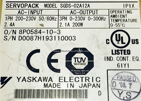 Yaskawa W Kw Sgds A A Ac Servo Driver Sd Star International