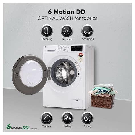 Buy Lg 8 Kg Fully Automatic Front Load Washing Machine Inverter With Inbuilt Heater Fhp1208z3w