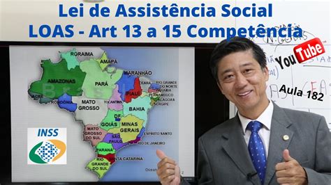 Lei de Assistência Social LOAS Art 13 ao 15 Aula 182 Dto