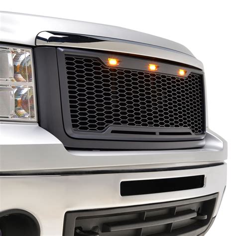 07 13 Gmc Sierra 1500 Matte Black Abs Led Impulse Mesh Grille 41 0178 Paramount Automotive