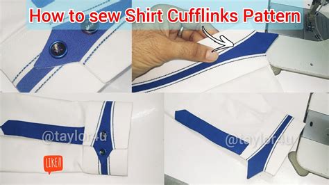 How To Sew Cufflinks Pattern For Shirt Designer Shirt Sleeve Cuffs