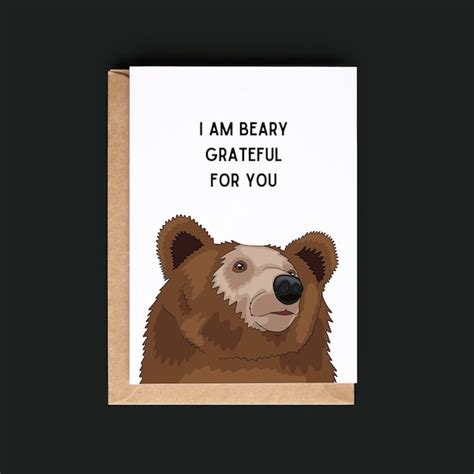 Grateful Pun Card Etsy