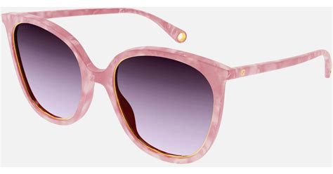 Gucci Cat Eye Acetate Frames Sunglasses In Purple Lyst Uk