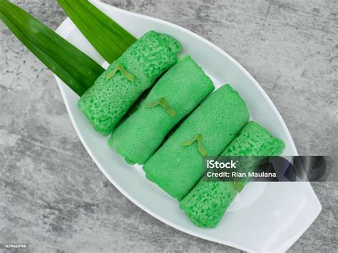 Dadar Gulung Or Sweet Coconut Pancakes From Indonesia Made From Flour