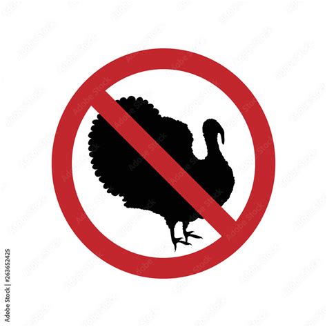 Vector Illustration Of Turkey Ban Mark On A White Background Symbol Of