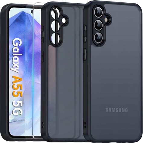 Etui Do Samsung A G Mattcase Czarny Mat Szk O Hartowane Na Ekran