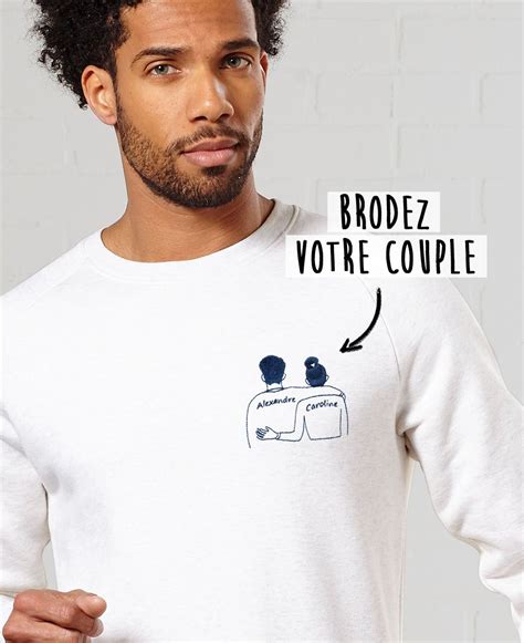 Sweat Couple Brodé Personnalisé I Monsieur Tshirt