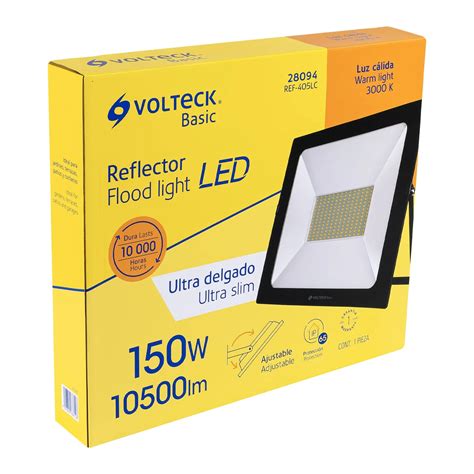 Reflector Ultra Delgado Led W Luz C Lida Volteck Basic