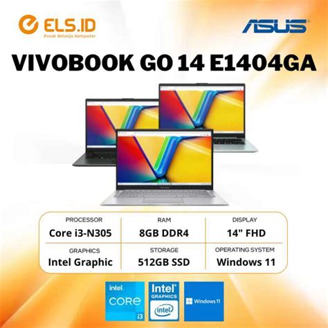 Promo Asus Vivobook Go E Ga Intel I N Gb Ssd Gb Fhd