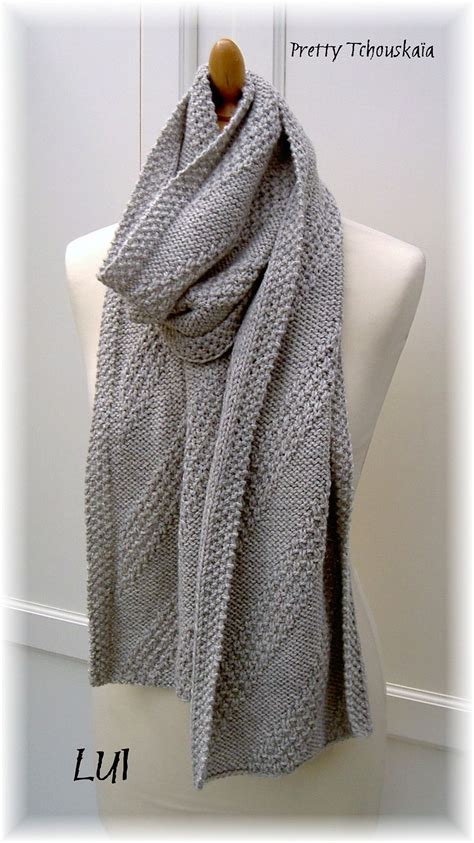 Diagonal Knitting Scarf Pattern