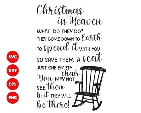 Christmas In Heaven Svg For Lantern Christmas Memorial Etsy