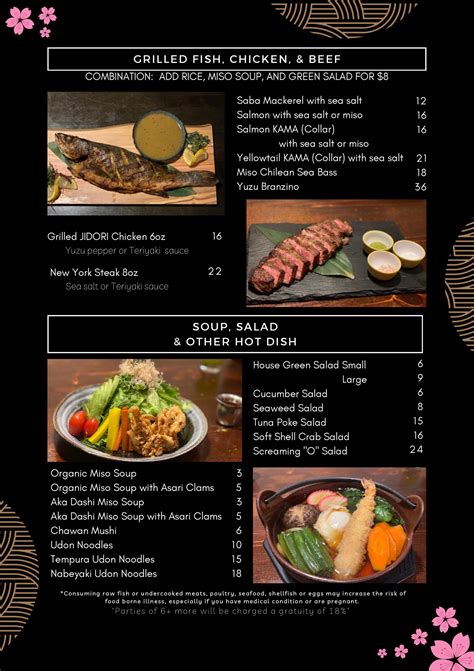 Menu Naked Fish S Sushi Grill