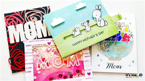 4 Easy Ideas For Handmade Mothers Day Cards Tutorial On Diy Cards