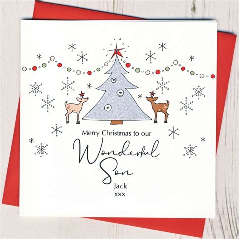 Personalised Sparkling Christmas Tree Card