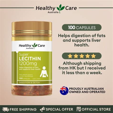 Exp Date Aug 2024 Healthy Care Super Lecithin 1200mg 100 Capsules For Liver Health Lazada Ph