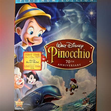 Pinocchio DVD 2009 2 Disc Set 70th Anniversary Platinum Edition