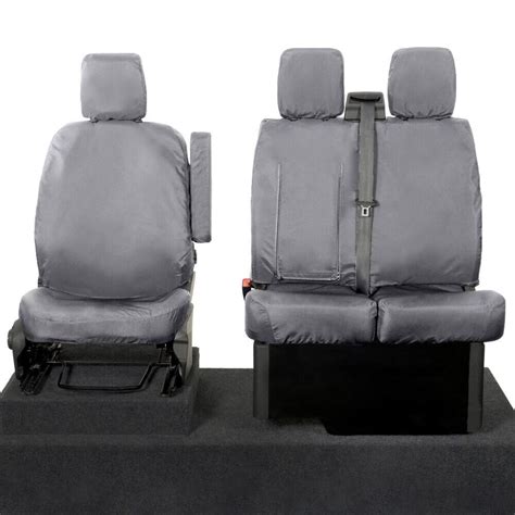 Ford Transit Van Mk8 Inc Tipper Tailored Front Seat Covers 2023 On Grey 120 Ebay