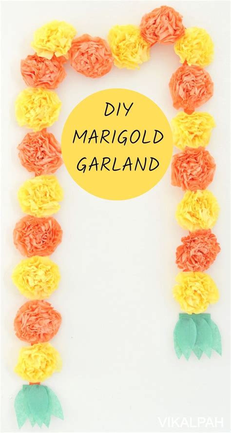 Vikalpah: DIY marigold flowers garland using tissue paper