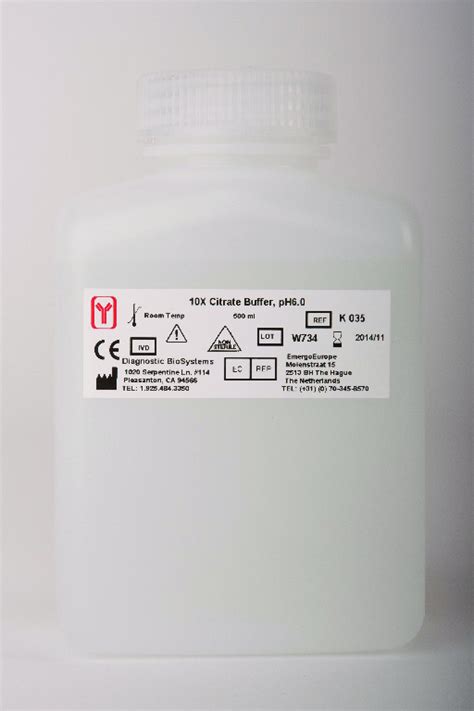 Citrate Buffer 10x For Heat Induced Epitope Recovery Diagnostic Biosystems Microscopy Buffers