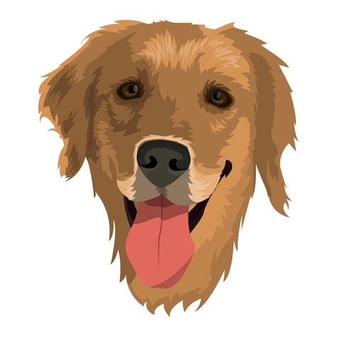 Ilustración De Cara De Perro Vector Premium