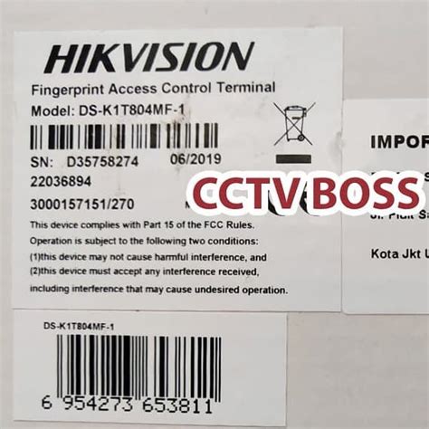 Jual Hikvision Ds K1t804mf 1 Fingerprint Access Control Terminal