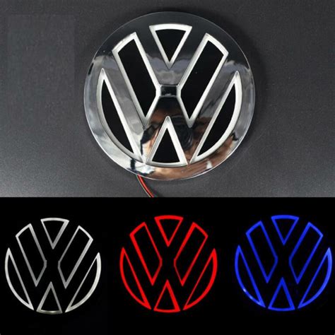 1x Amazing Led Vw Emblem Front And Rear Lights Carledlogo