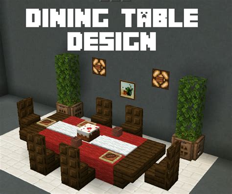 Minecraft Dining Table Design!You can follow me on Instagram @wolfy.crraft.mc : r/Minecraft