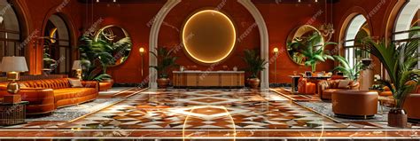Premium Photo Luxury Deco Art Deco Hotel Lobby Design
