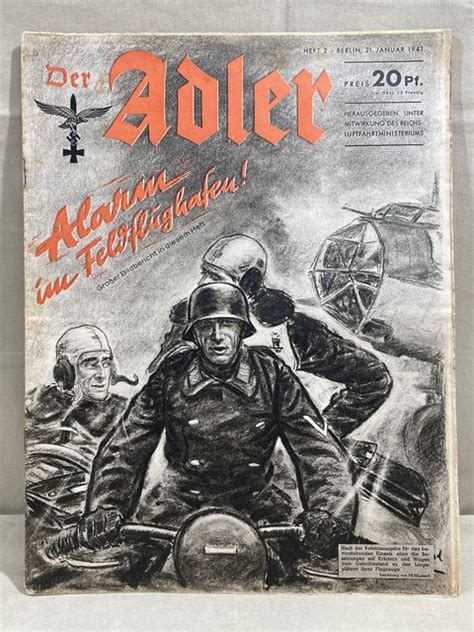 Bunker Militaria Original WWII German Luftwaffe Magazine Der Adler