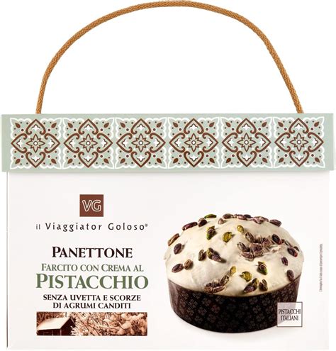 Il Viaggiator Goloso Panettone Farcito Con Crema Al Pistacchio 900g