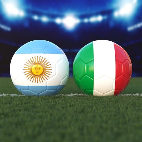 Premium Photo Argentina Vs Italy Soccer Match