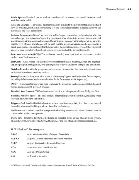 Appendix A Glossary And Acronyms Guidebook For Evaluating Terminal