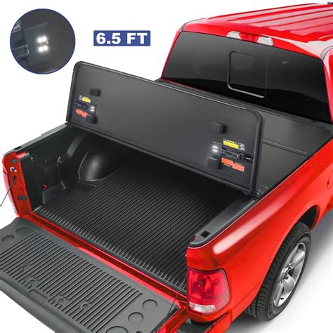 Buy MOSTPLUS Tri Fold Hard Truck Bed Tonneau Cover On Top Compatible