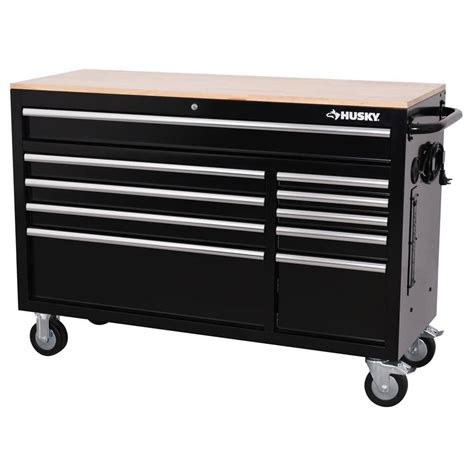 Husky Modular Tool Storage 52 In W Standard Duty Black Mobile