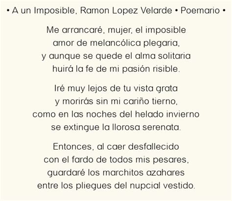 A Un Imposible Ramon Lopez Velarde Poema Original En An Lisis