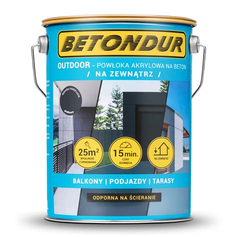 Betondur Outdoor powłoka na beton grafitowy 5L 748742 Cena