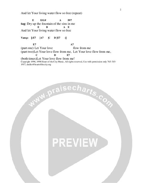 Let Your Love Flow Chords PDF (Heart Of The City) - PraiseCharts