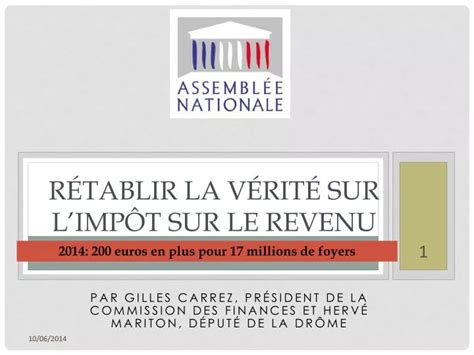 PPT Rétablir la vérité sur limpôt sur le revenu PowerPoint