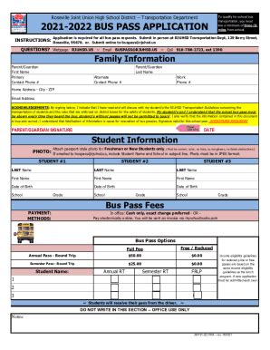 Fillable Online School Bus Registration And Other Student