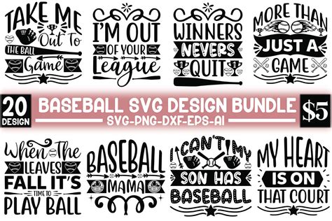 Baseball SVG Design Bundle Bundle Creative Fabrica