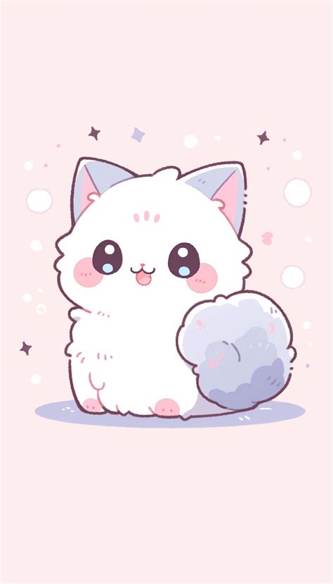 Adorable Kawaii Cat Illustration Cute And Charming Feline Art In