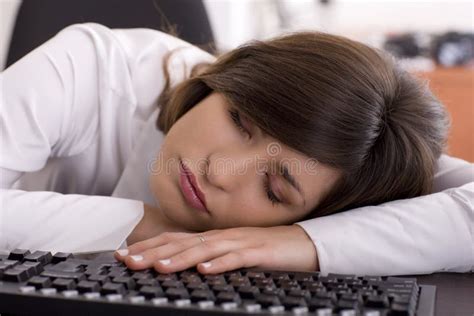 Tired At Work Stock Photo Image Of Female Posture Stressed 4141176