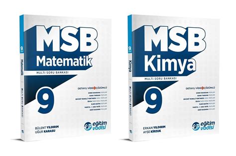 Eğitim Vadisi 2024 9 Sınıf Matematik Kimya Soru Bankası Seti 2 Kitap