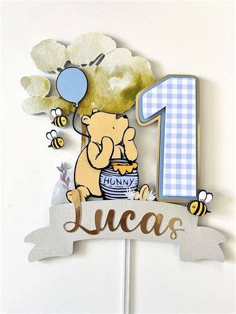 Winnie Pooh Cake Topper Winnie Pooh Decoraciones De Fiesta Winnie