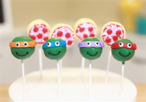 TMNT Cake Pops Ninja Turtle Cake Pops Cake Pops Nerdy Nummies