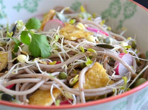 Salade Printani Re V G Tarienne De Nouilles Soba Aux Graines Germ Es