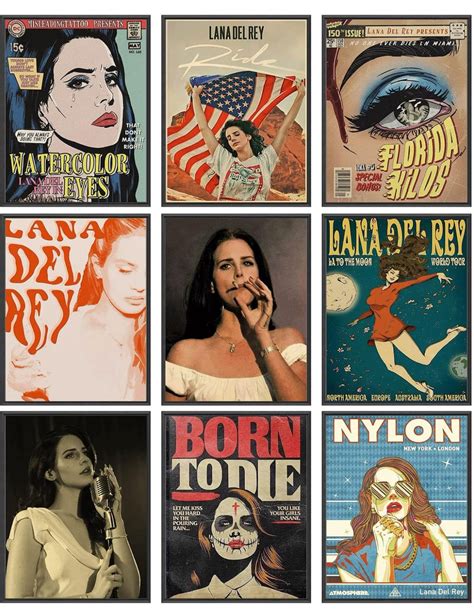 Lana Del Rey Aesthetic Poster, Vintage Music Posters, Album Cover Wall ...