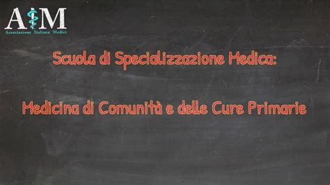 Percorso Specialistico In Medicina Di Comunit E Cure Primarie Youtube