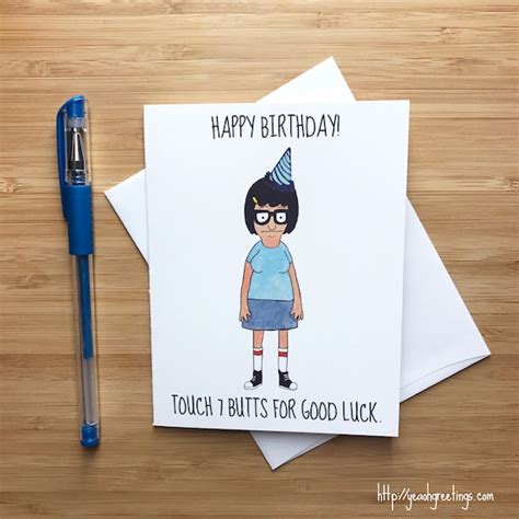 Cute Butt Humor Birthday Card Butts Butts Butts Funny Etsy