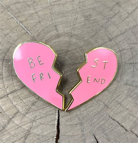 Best Friend Enamel Pins Bff Enamel Pin Etsy